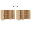 skab 90x34x80 cm konstrueret træ røget egetræsfarve