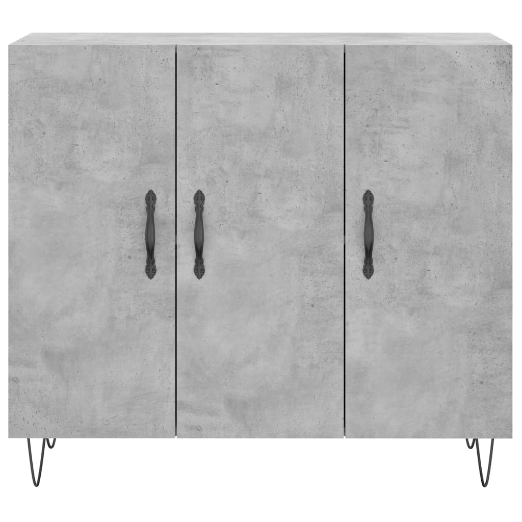 skab 90x34x80 cm konstrueret træ betongrå