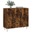 skab 90x34x80 cm konstrueret træ røget egetræsfarve