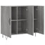 skab 90x34x80 cm konstrueret træ grå sonoma-eg