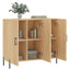 skab 90x34x80 cm konstrueret træ røget egetræsfarve