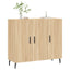 skab 90x34x80 cm konstrueret træ røget egetræsfarve