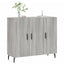 skab 90x34x80 cm konstrueret træ grå sonoma-eg