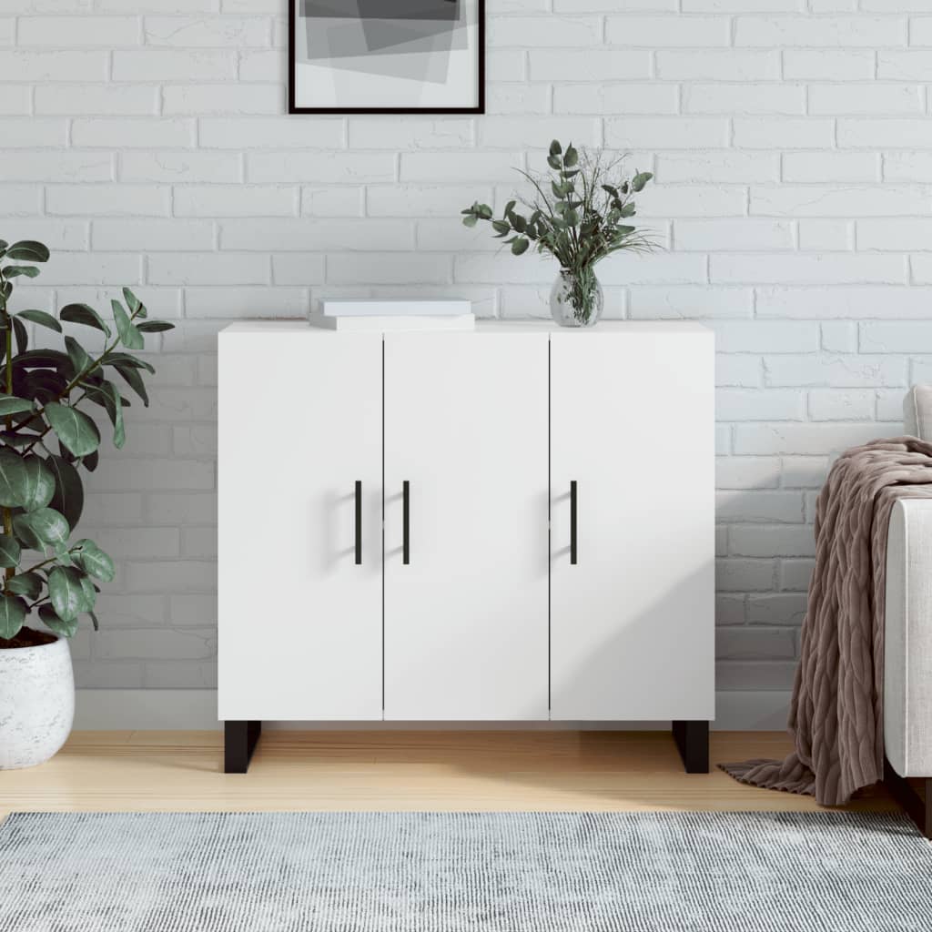 skab 90x34x80 cm konstrueret træ hvid