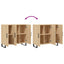 skab 90x34x80 cm konstrueret træ røget egetræsfarve