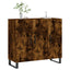 skab 90x34x80 cm konstrueret træ røget egetræsfarve