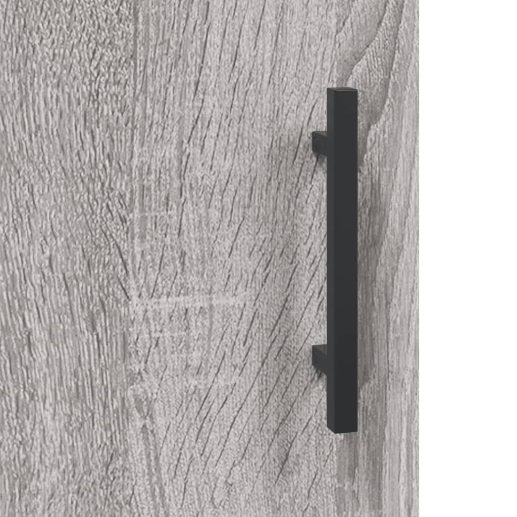 skab 90x34x80 cm konstrueret træ grå sonoma-eg