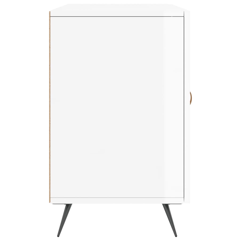 skænk 100x36x60 cm konstrueret træ hvid højglans