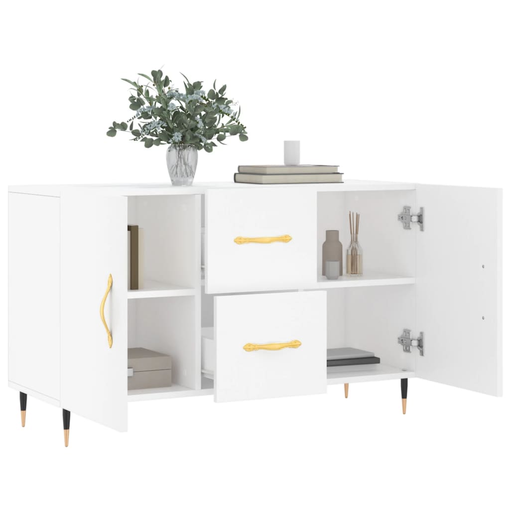 skænk 100x36x60 cm konstrueret træ hvid