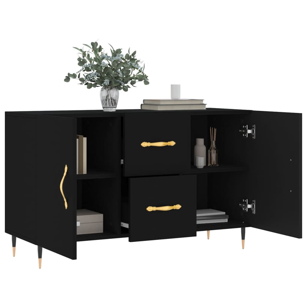 skænk 100x36x60 cm konstrueret træ sort