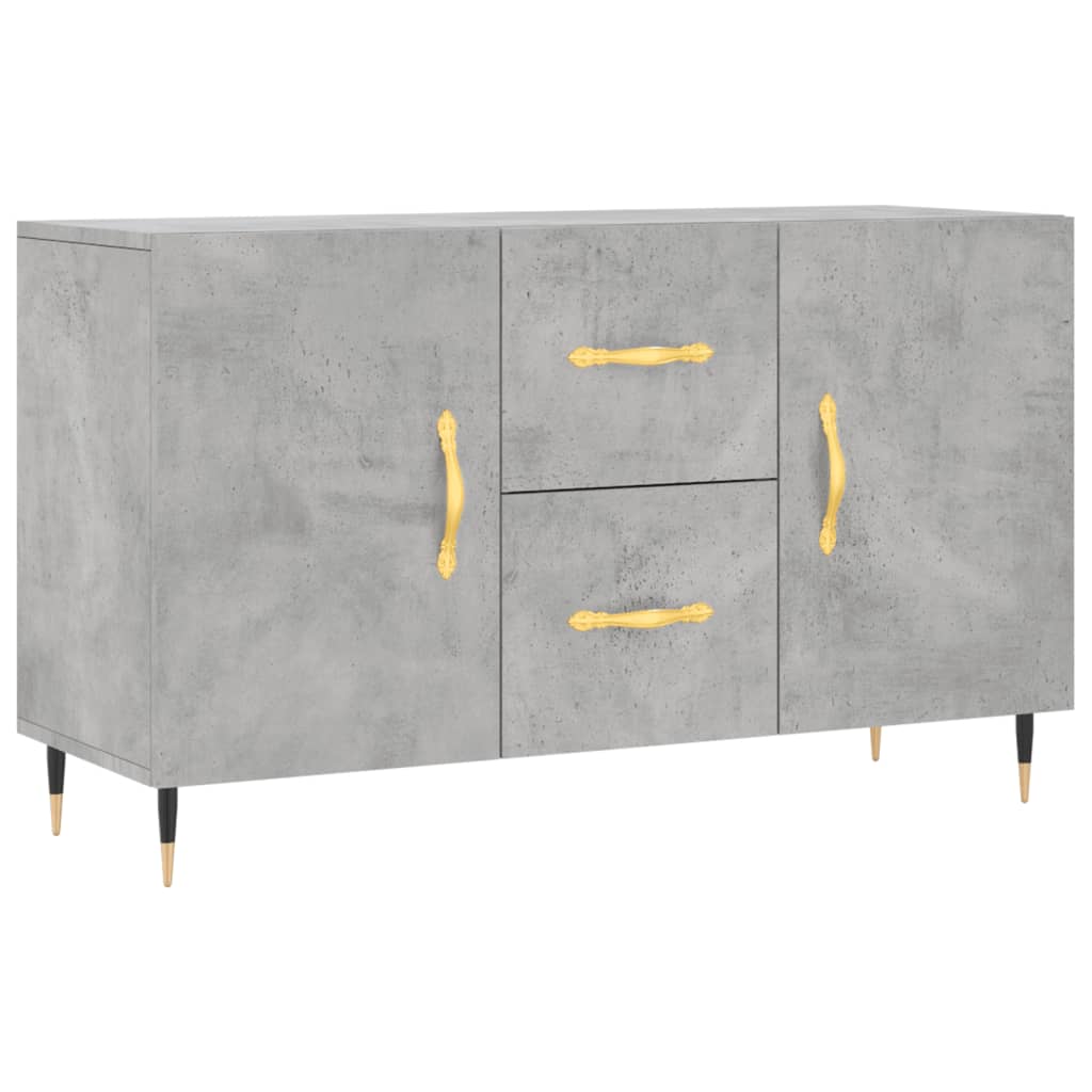 skænk 100x36x60 cm konstrueret træ betongrå