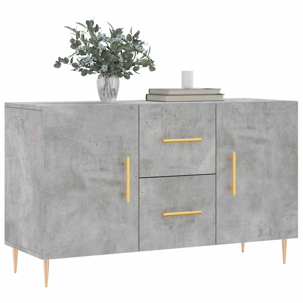 skænk 100x36x60 cm konstrueret træ betongrå