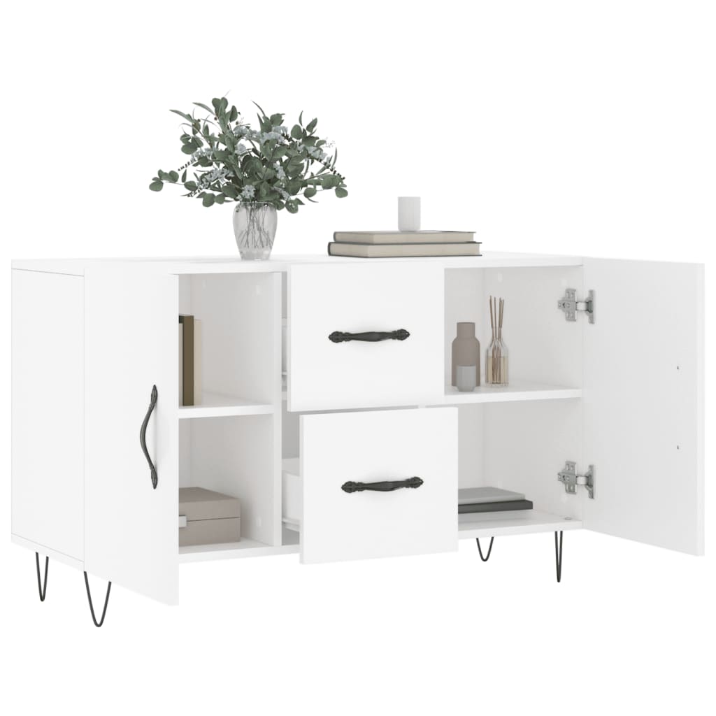 skænk 100x36x60 cm konstrueret træ hvid
