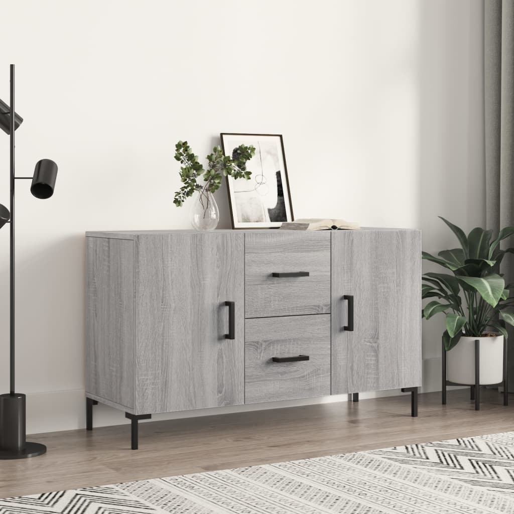 skænk 100x36x60 cm konstrueret træ grå sonoma-eg