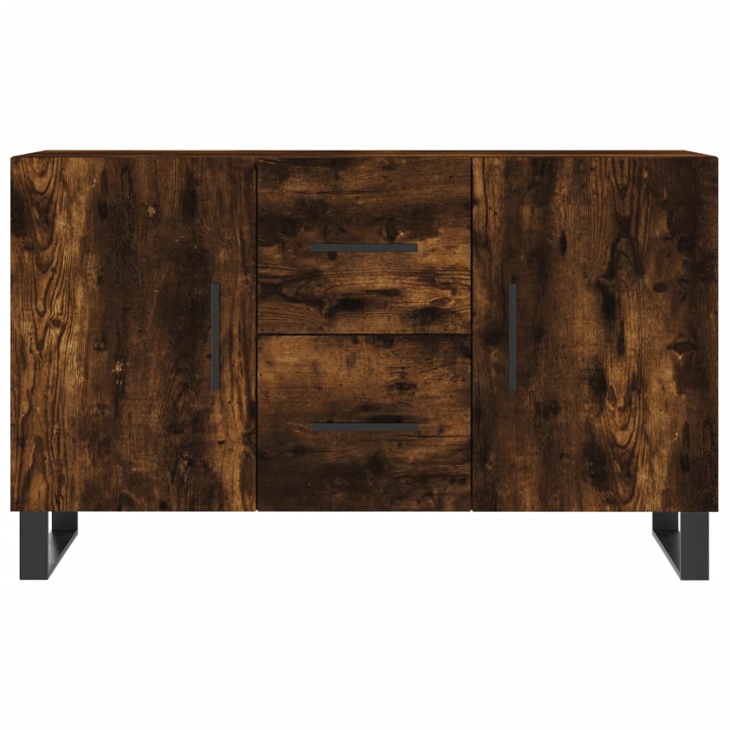 skænk 100x36x60 cm konstrueret træ røget egetræsfarve