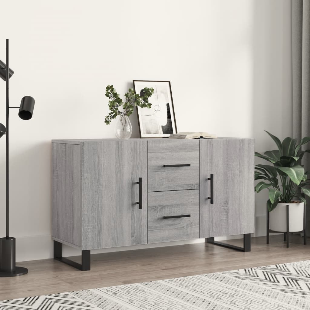 skænk 100x36x60 cm konstrueret træ grå sonoma-eg
