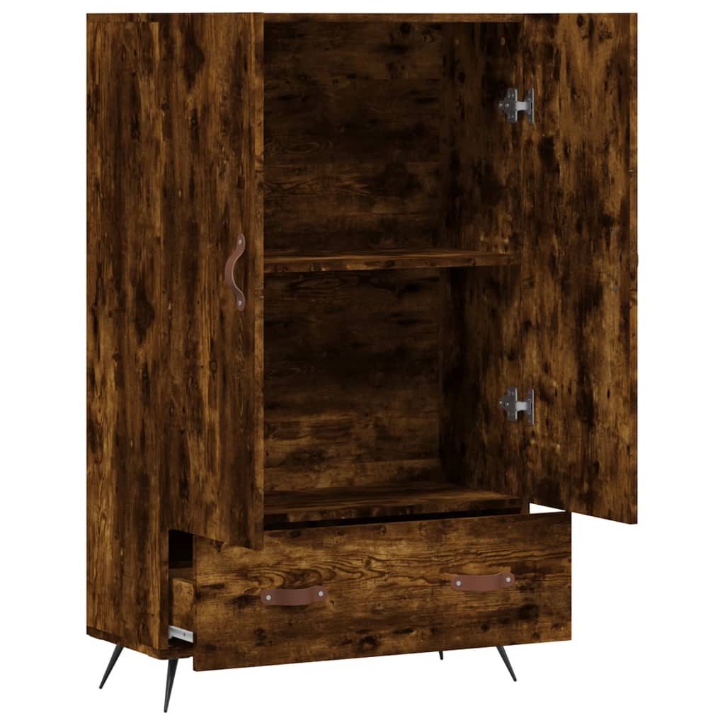 skab 69,5x31x115 cm konstrueret træ røget sonoma-eg