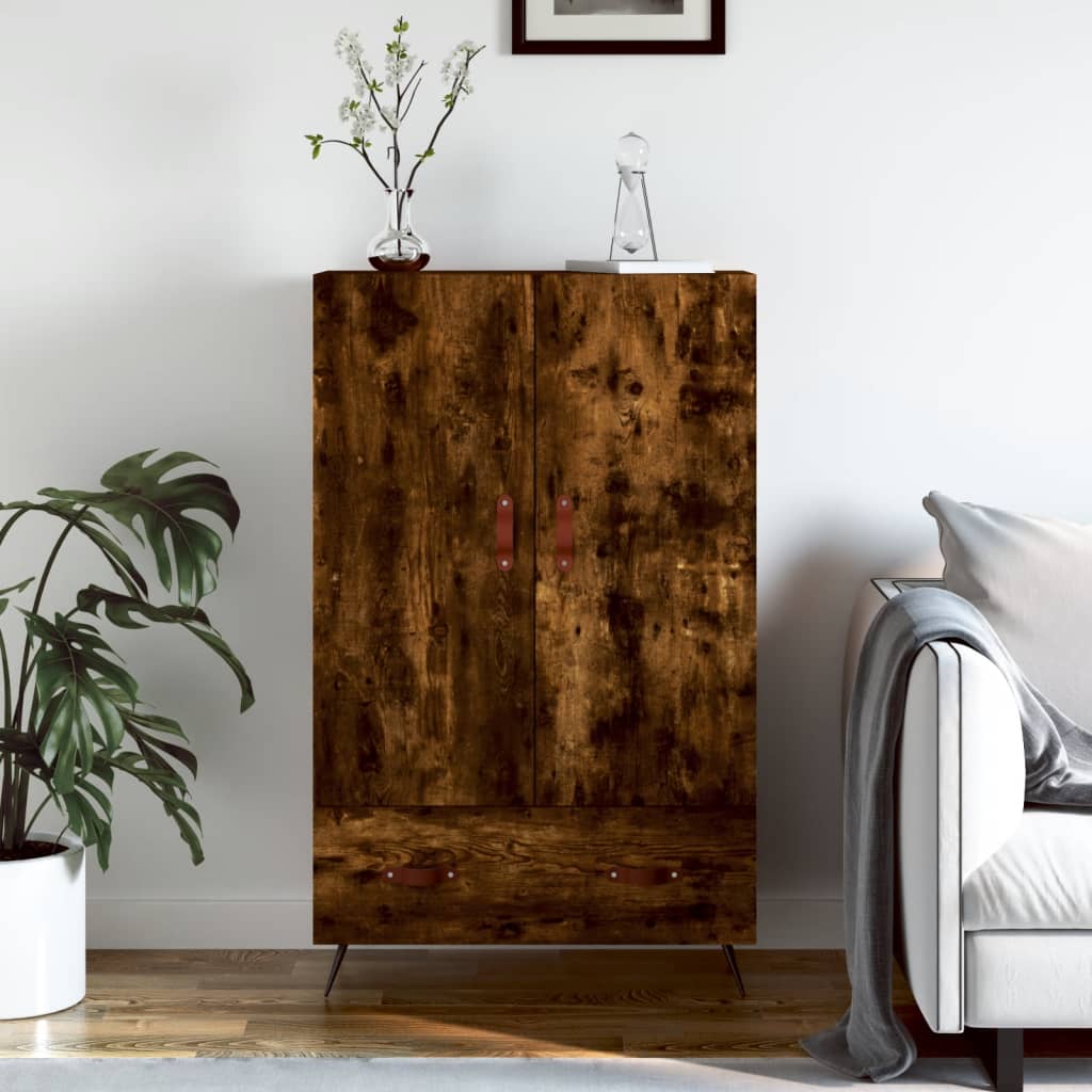 skab 69,5x31x115 cm konstrueret træ røget sonoma-eg
