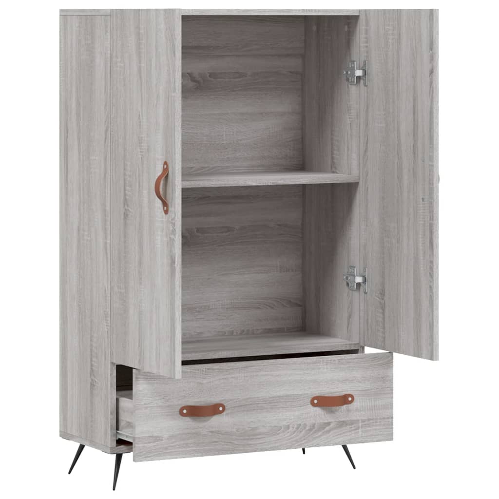 skab 69,5x31x115 cm konstrueret træ grå sonoma-eg