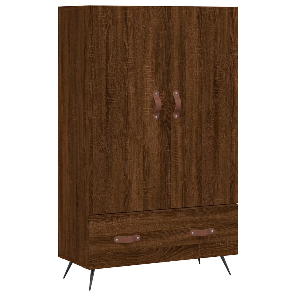 skab 69,5x31x115 cm konstrueret træ brun sonoma-eg