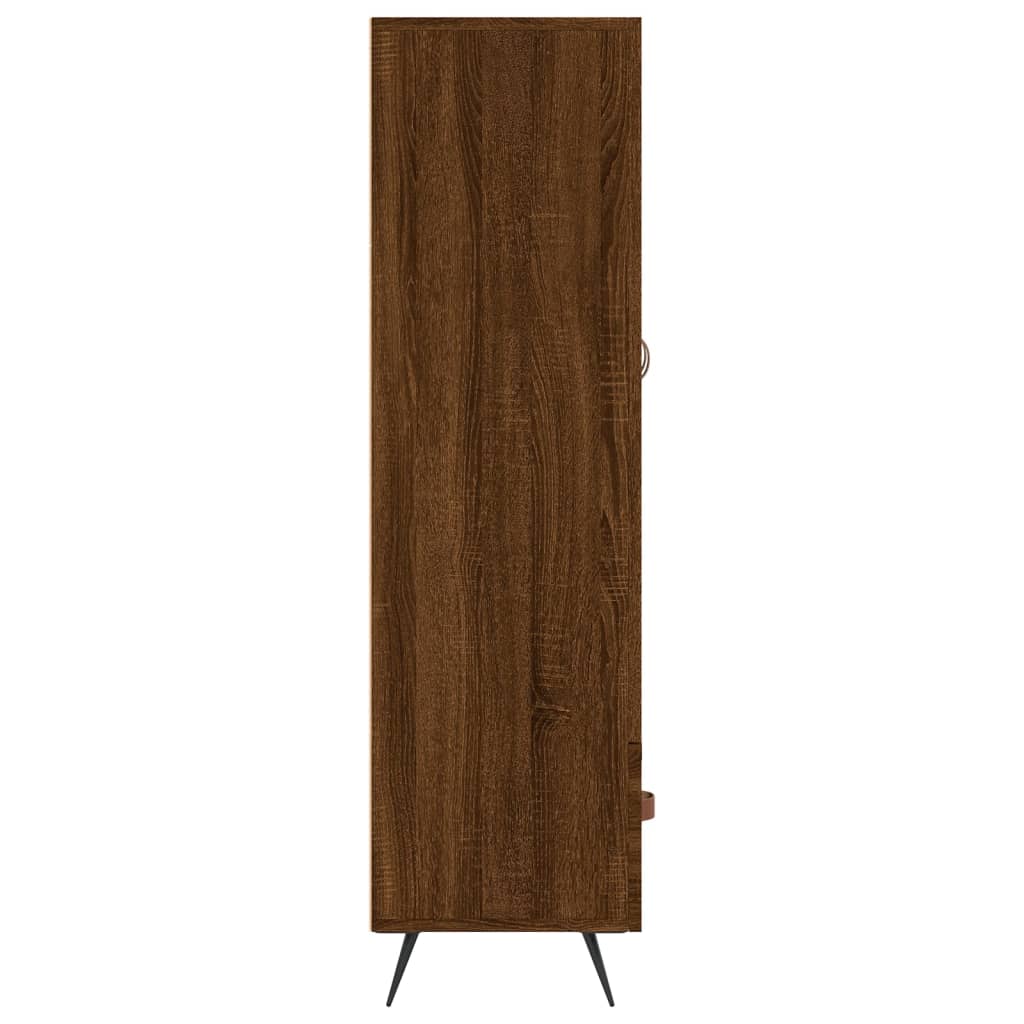 skab 69,5x31x115 cm konstrueret træ brun sonoma-eg