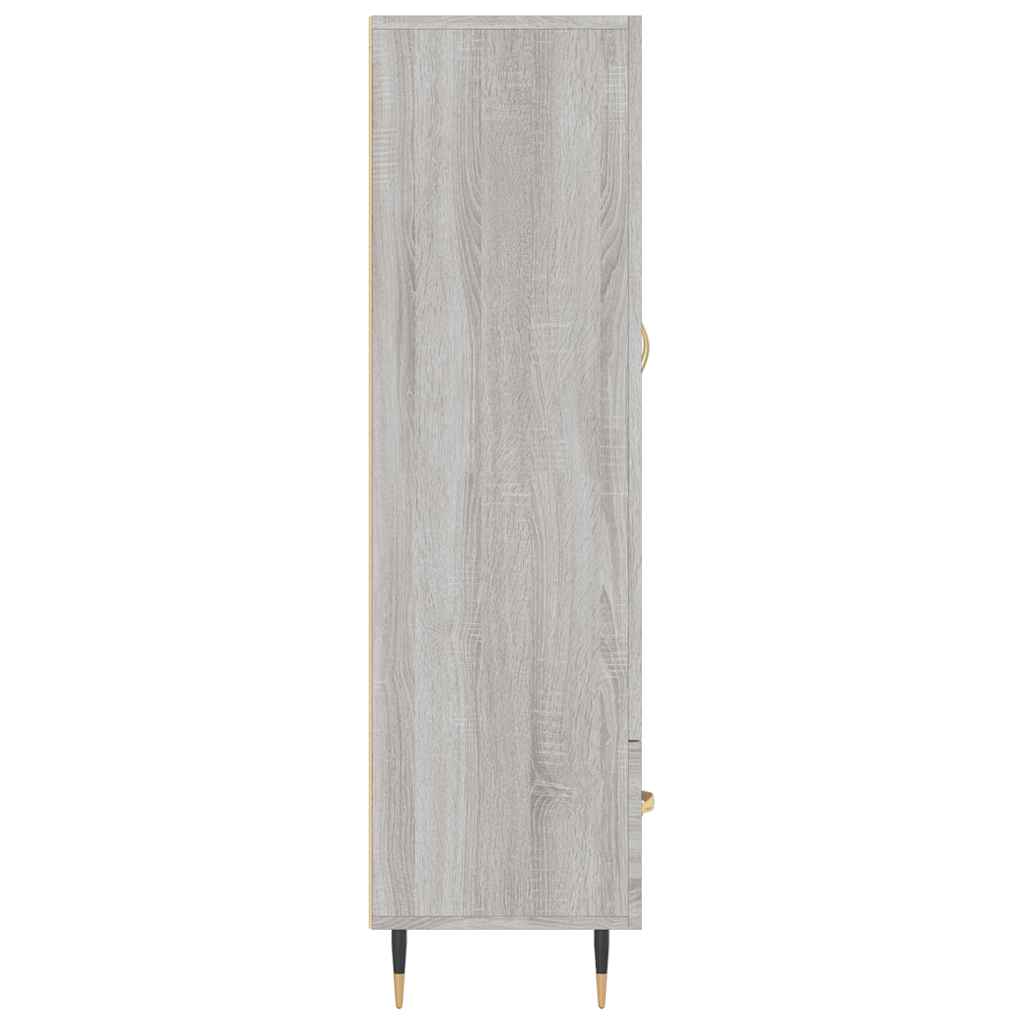 skab 69,5x31x115 cm konstrueret træ grå sonoma-eg