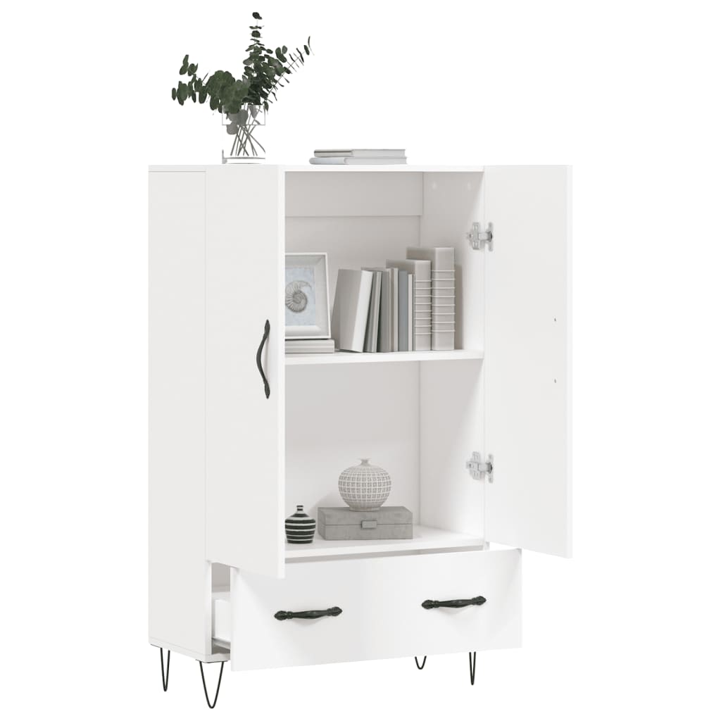 skab 69,5x31x115 cm konstrueret træ hvid