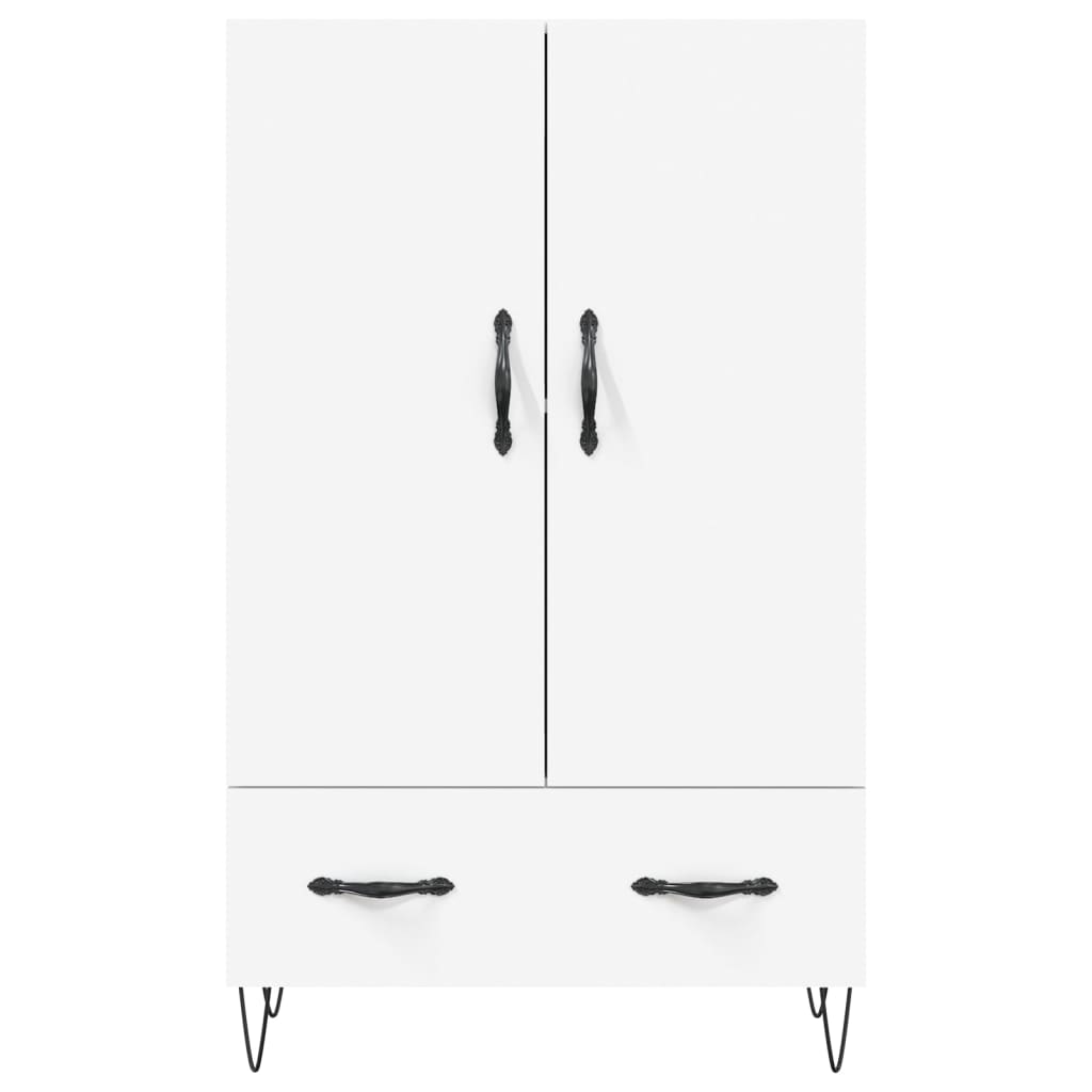 skab 69,5x31x115 cm konstrueret træ hvid