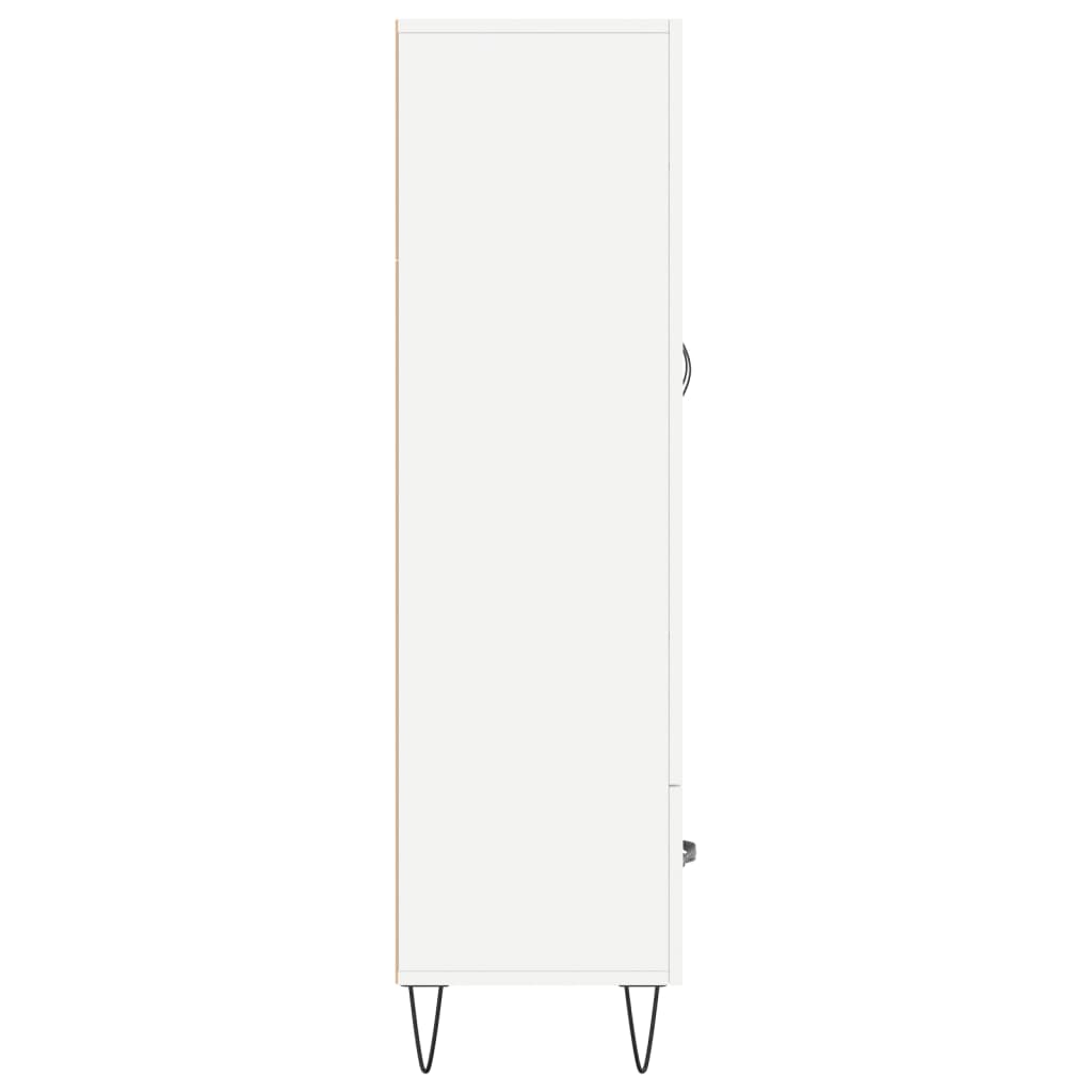 skab 69,5x31x115 cm konstrueret træ hvid
