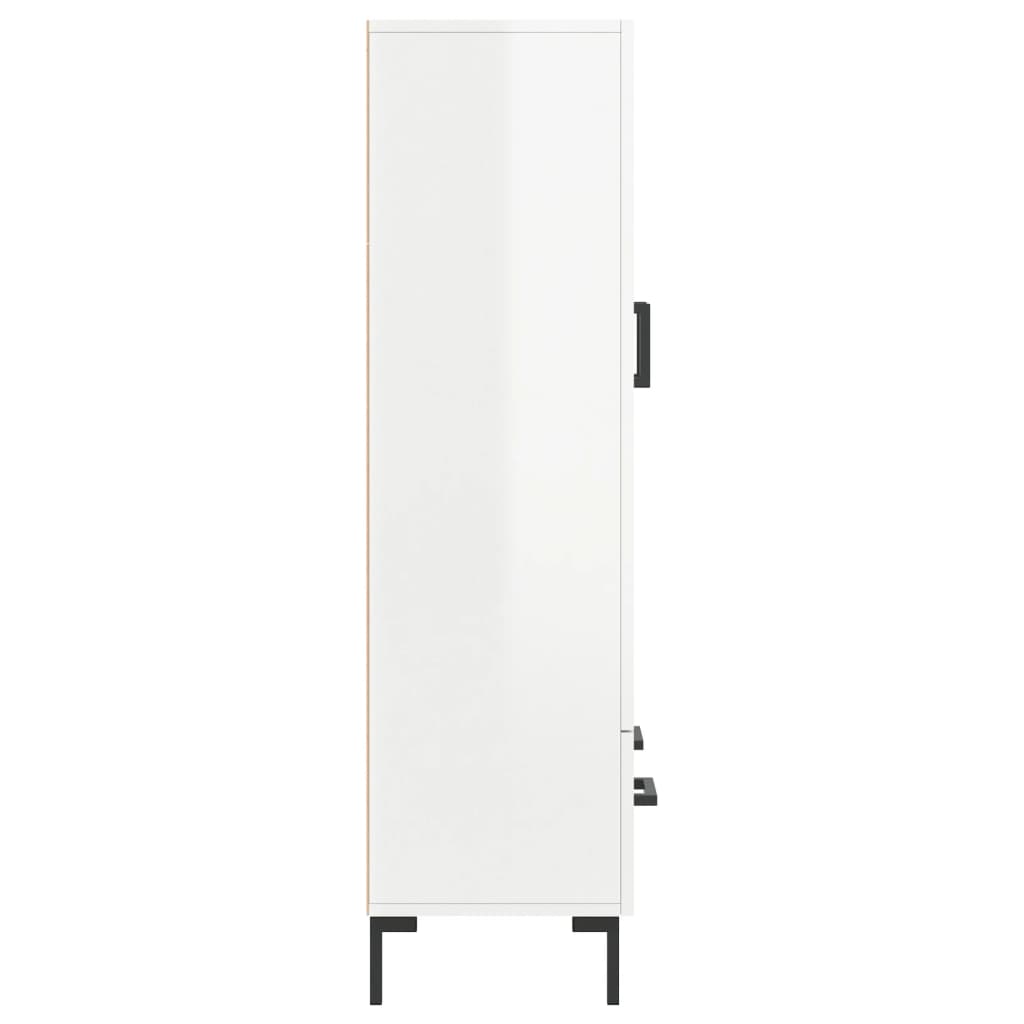 skab 69,5x31x115 cm konstrueret træ hvid højglans