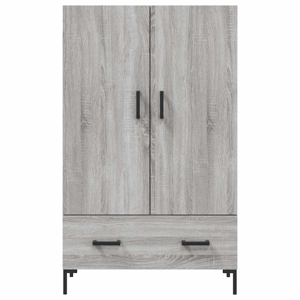 skab 69,5x31x115 cm konstrueret træ grå sonoma-eg