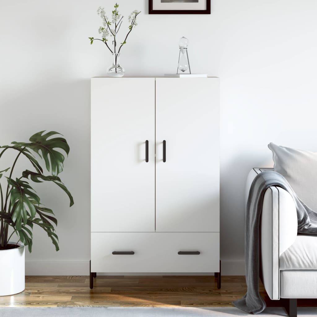 skab 69,5x31x115 cm konstrueret træ hvid