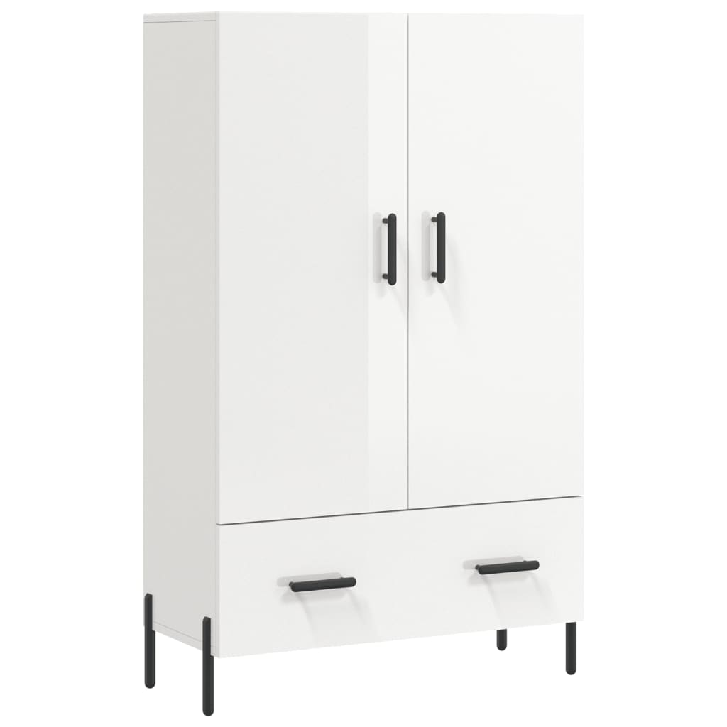skab 69,5x31x115 cm konstrueret træ hvid højglans