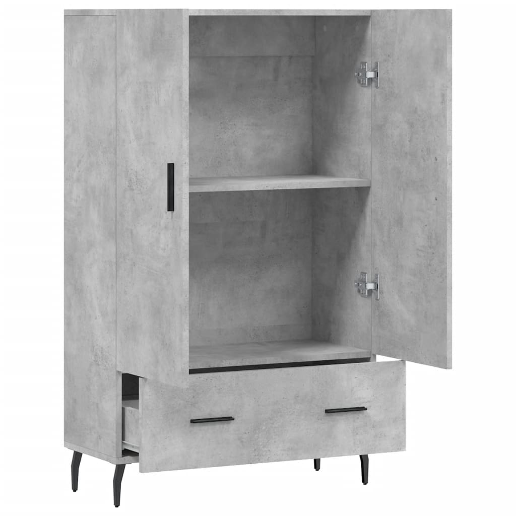 skab 69,5x31x115 cm konstrueret træ betongrå