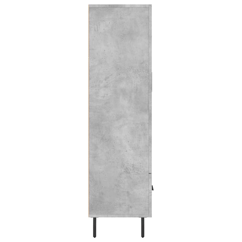 skab 69,5x31x115 cm konstrueret træ betongrå