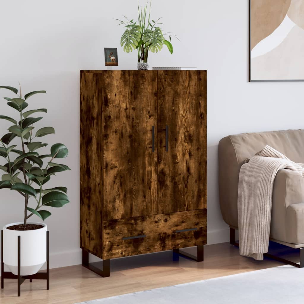 skab 69,5x31x115 cm konstrueret træ røget sonoma-eg