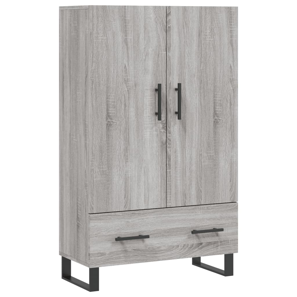 skab 69,5x31x115 cm konstrueret træ grå sonoma-eg