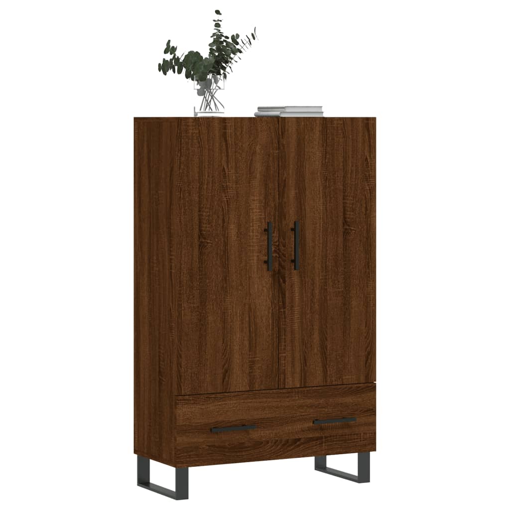 skab 69,5x31x115 cm konstrueret træ brun sonoma-eg