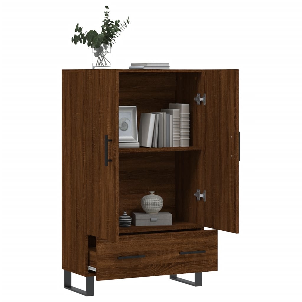 skab 69,5x31x115 cm konstrueret træ brun sonoma-eg