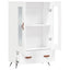 skab 69,5x31x115 cm konstrueret træ hvid