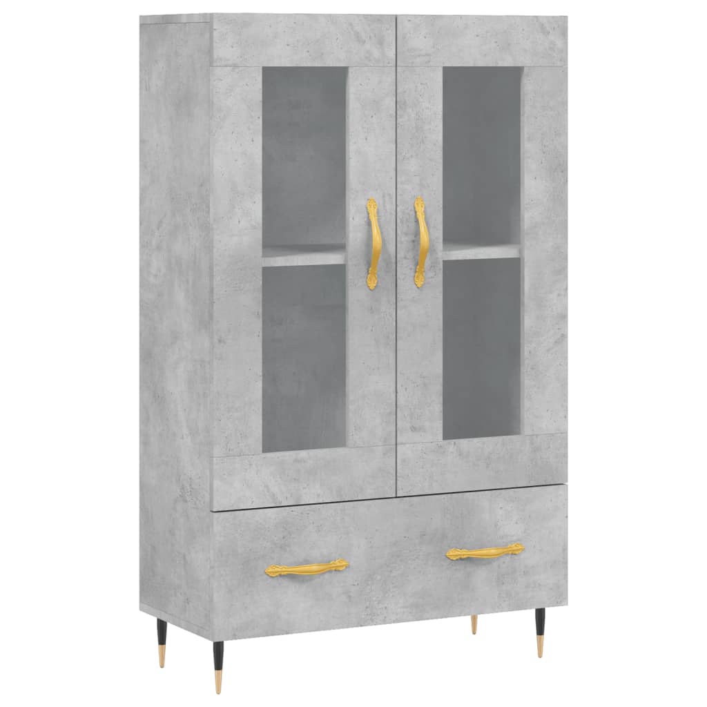skab 69,5x31x115 cm konstrueret træ betongrå