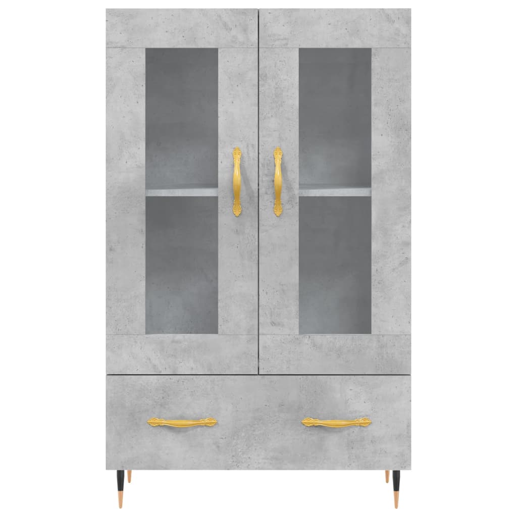 skab 69,5x31x115 cm konstrueret træ betongrå
