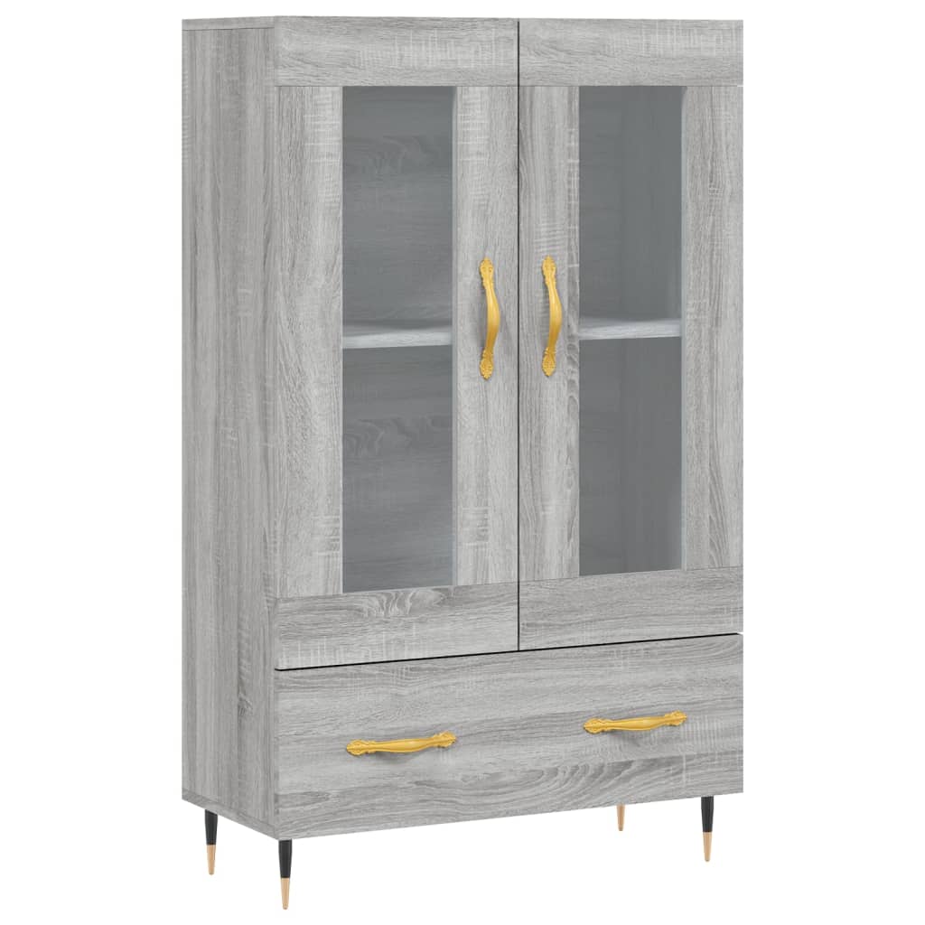 skab 69,5x31x115 cm konstrueret træ grå sonoma-eg