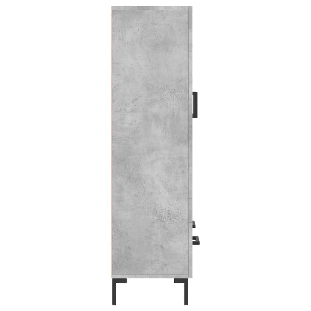 skab 69,5x31x115 cm konstrueret træ betongrå