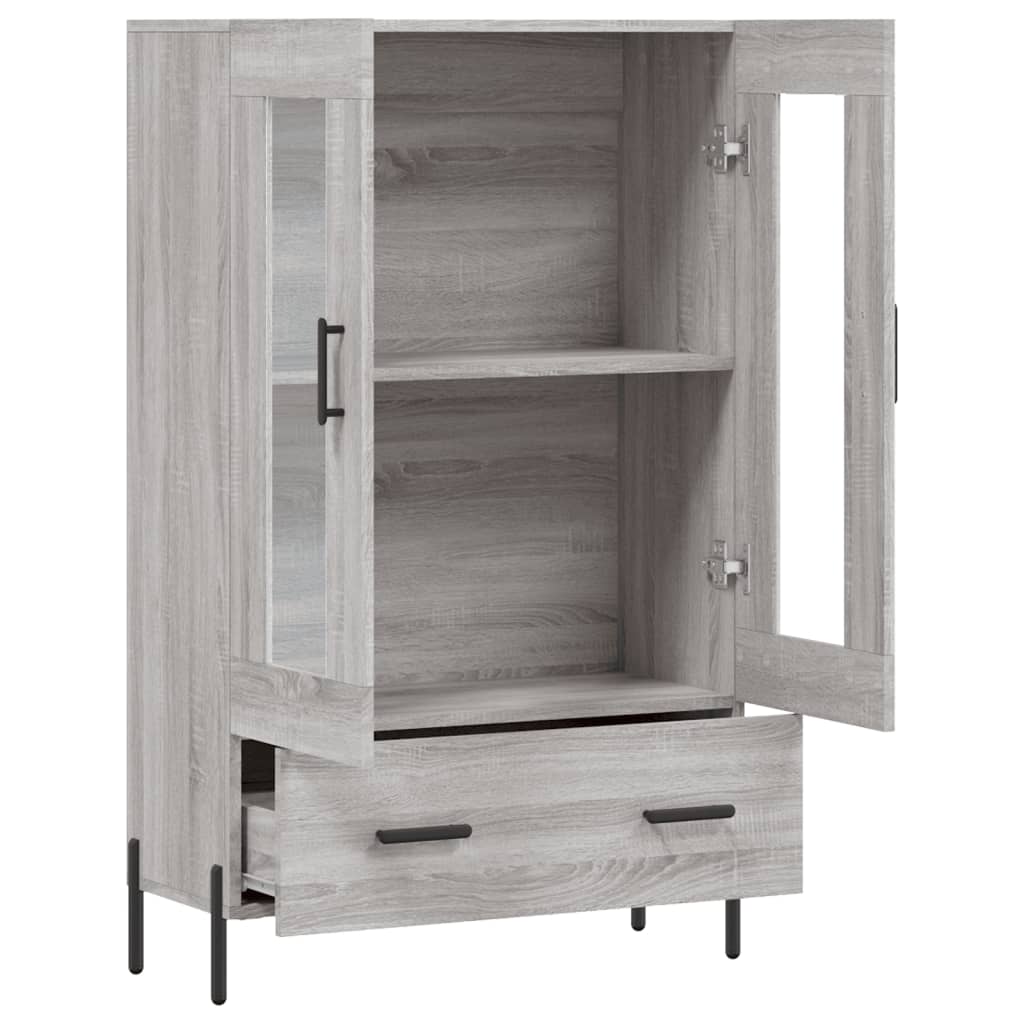 skab 69,5x31x115 cm konstrueret træ grå sonoma-eg