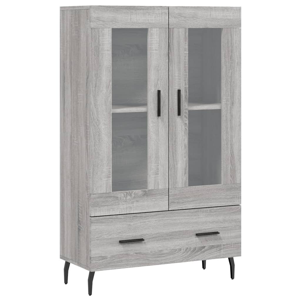 skab 69,5x31x115 cm konstrueret træ grå sonoma-eg