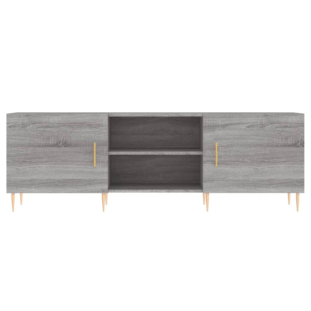 tv-bord 150x30x50 cm konstrueret træ grå sonoma-eg