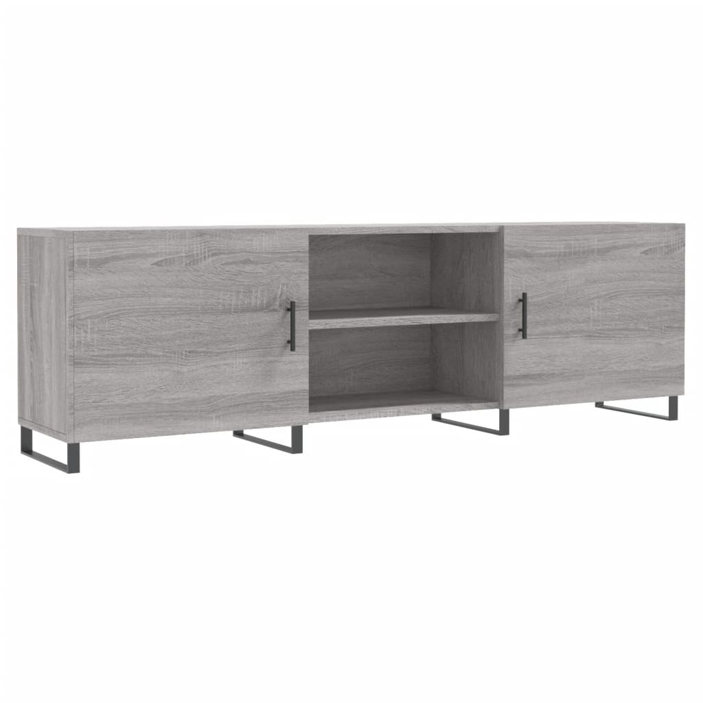 tv-bord 150x30x50 cm konstrueret træ grå sonoma-eg