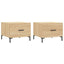 sofaborde 2 stk. 50x50x40 cm konstrueret træ sonoma-eg