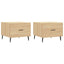sofaborde 2 stk. 50x50x40 cm konstrueret træ sonoma-eg